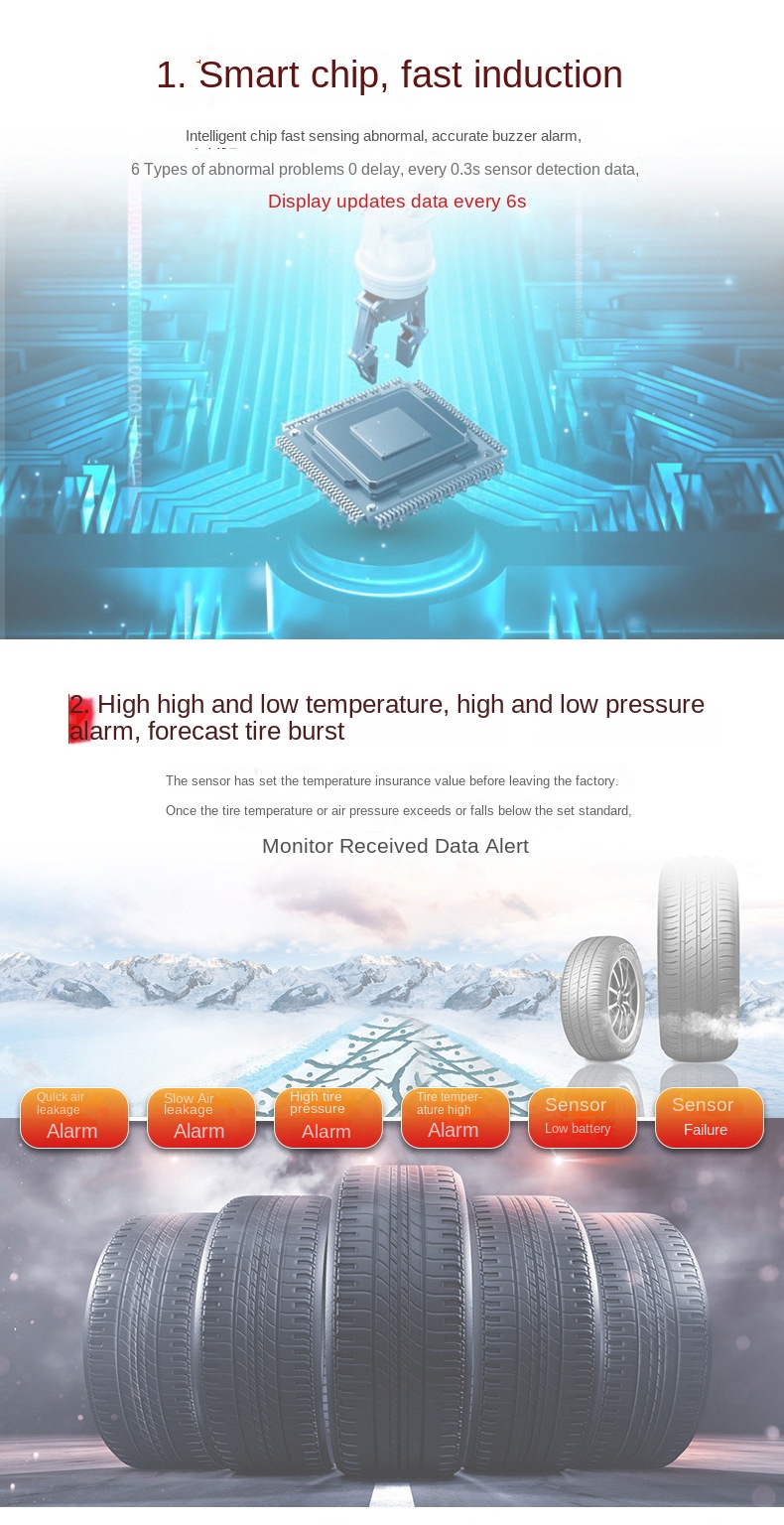 New Condition JINYUNSHENG OE 2.5 External Mobile Phone Wireless for Version Two-Wheel Motorcycle Car Smart Tire Pressure