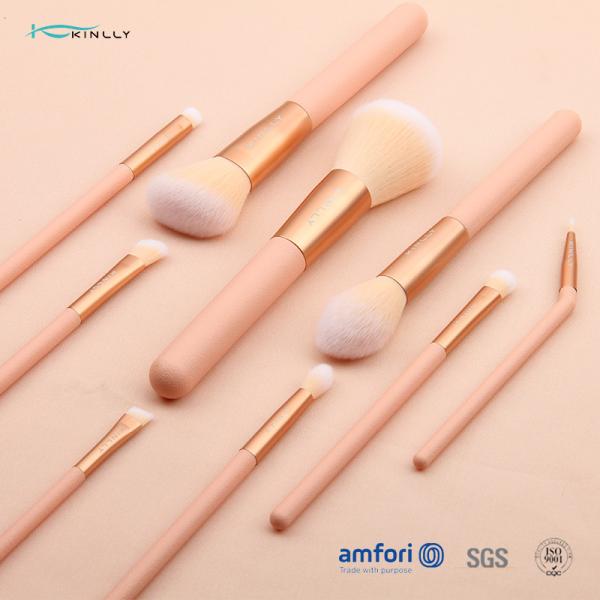 набор щетки макияжа пластиковой ручки 9pcs оранжевый с поли сумкой