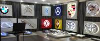 Vácuo automotivo da placa do logotipo que metaliza serviços, a base UV e o elevado desempenho do revestimento da parte superior