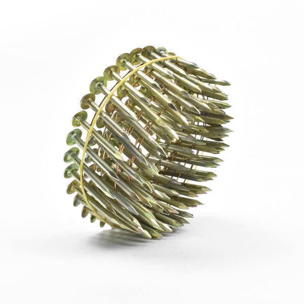 Electric Galvanized Roofing Coil Nails Multifunctional Smooth Shank Diamond Point