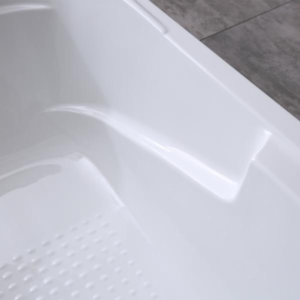 1700mm Simple Acrylic Bathtub with 2PCS Handles Shipping Cost Estimated Delivery Time