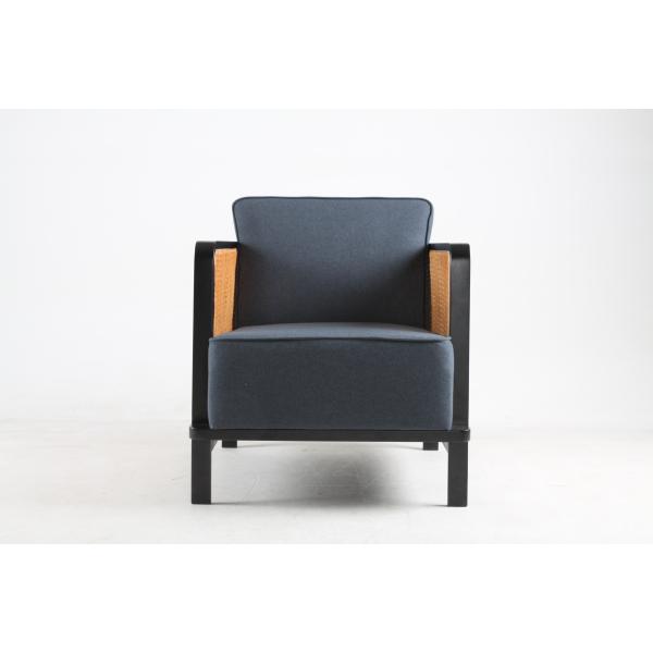 Linen Fabric Caned Back lounge Chairs Luxury Star Hotel Furniture