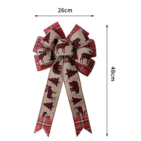 Upgrade Your Christmas Tree with Our Pre-Made Customized Burlap Ribbon Bow