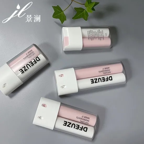 JL-AB210B Custom Shape Airless Refillable Pump Bottle 7.5mlx2 10mlx2 15mlx2