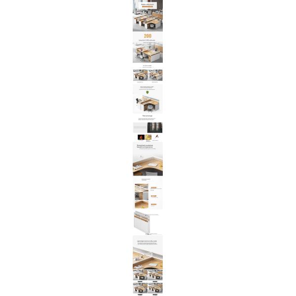 Four Artificial Bit Combination Office Desk and Chair for Multi-functional Business
