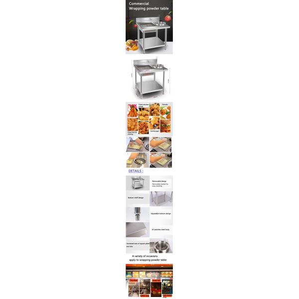 Hotel Restaurant Buffet Equipment for Catering Powder Table/KFC Breading Table Machine