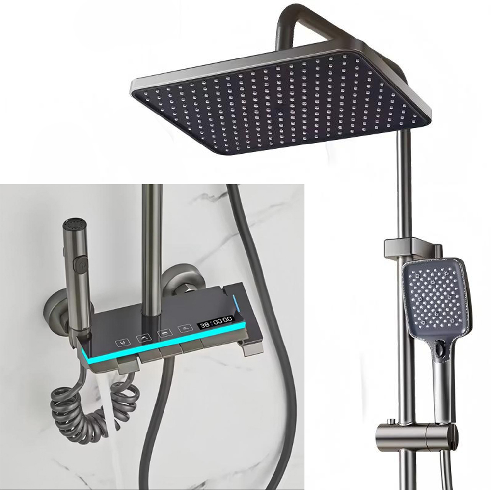 Oersitor Piano Digital Shower System Complete Set, Multi-scene Shower Kit For Household & Hotel Bathroom