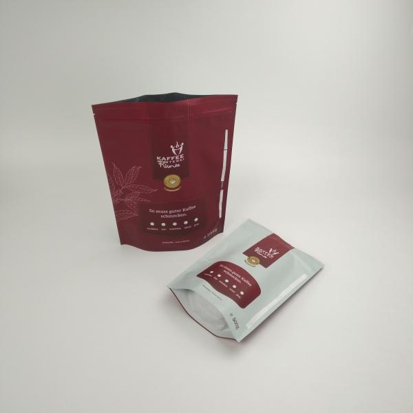 Stand Up Food Grade Packaging Coffee Bag  Biodegradable Compostable 250g Coffee Bean Packaging Bags With Valve