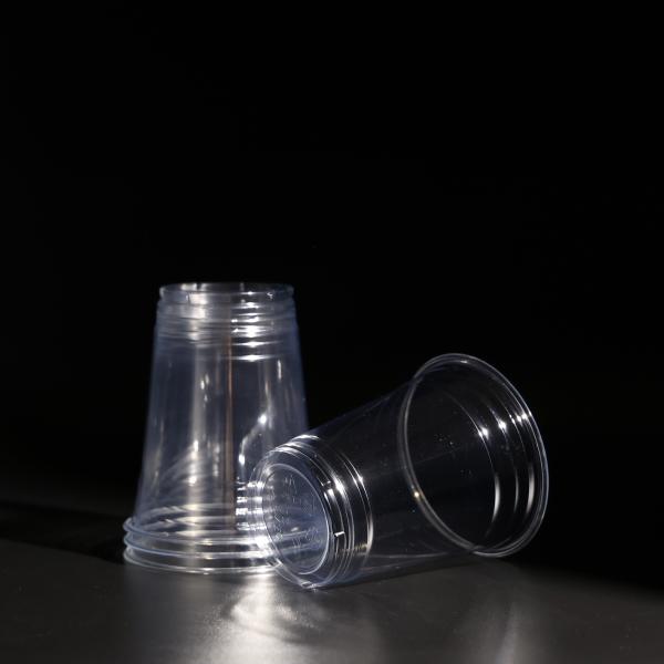 Leak Proof Lids PET Disposable Cup Clear Plastic Cold Drink Cup Customized Printing