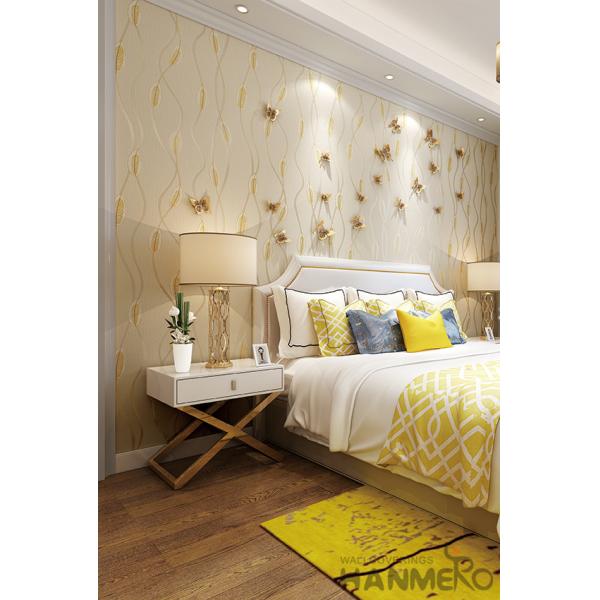 Suede Modern Vines Leaves Design Wallpaper 0.53*10M Nature Sense Kids Bedroom Decor