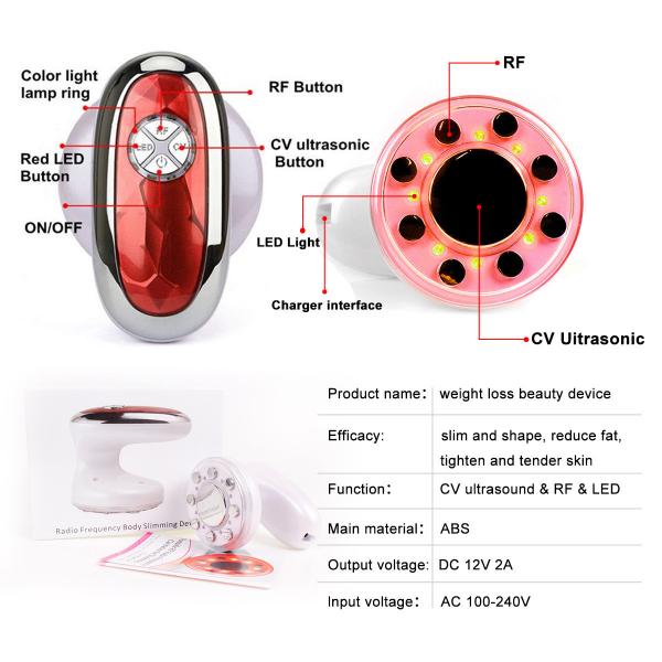 Equipamento de queimadura gordo à mão do salão de beleza da pele de Itembeauty do emagrecimento do uso da casa da máquina do Rf do ultrassom