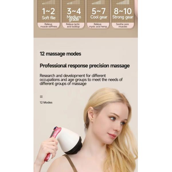 Mascador eléctrico de mano Arma de masaje de grasa Máquina de vibración de acondicionamiento físico Instrumento de adelgazamiento corporal