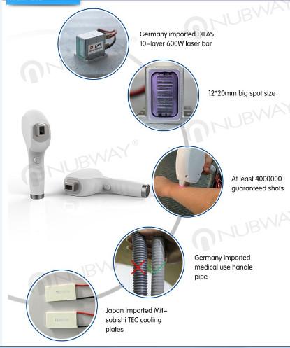 Best sell product in America nubway 808nm diode laser for permanent painless hair removal