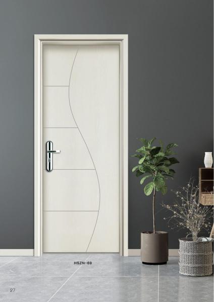 Heat Insulation Interior WPC Door With Frame Customized Width 850mm 950mm