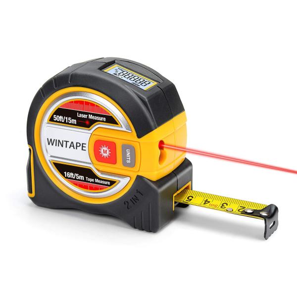 2 profissionais em 1 da fita 130ft do laser do laser de distância medida da medida contínua do medidor 16ft