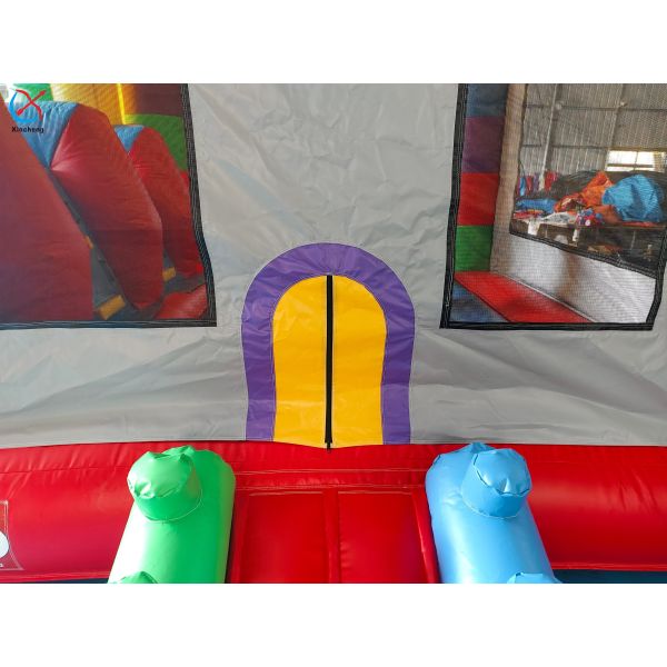 New Design Lego Block Colorful Inflatable Bounce House Dry Water Slide