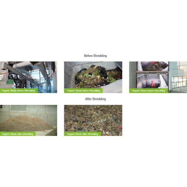 Organic Waste Shredder Crushing Machine Mechanical Scrap For Waste Recycling