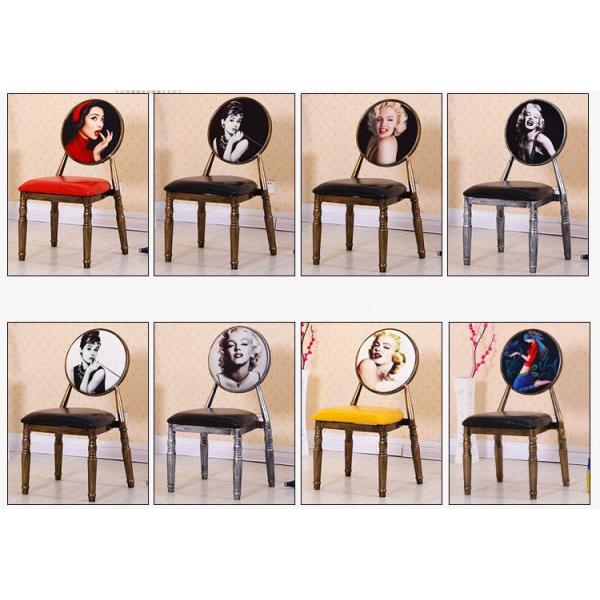 Stacking Modern Metal Dining Chairs / Fabric Restaurant Chairs For Banquet