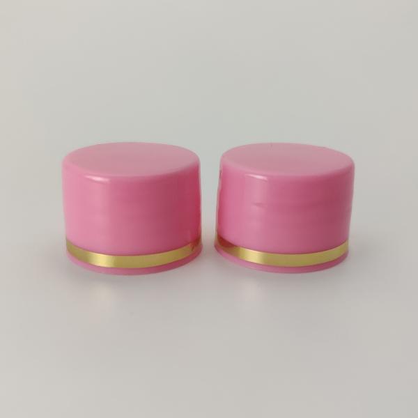 Hot Stamping 20mm Bottle Cap , Screw Lock Plastic Bottle Tops