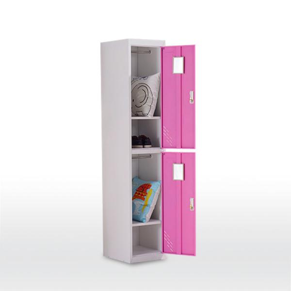 380mm Width 0.054 CBM 2 Compartment Steel Locker