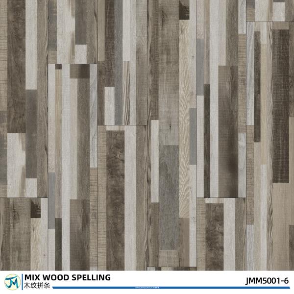 Fire Proof SPC Click Mixed Spelling Wood Flooring Plank 7inches X 48 Inches