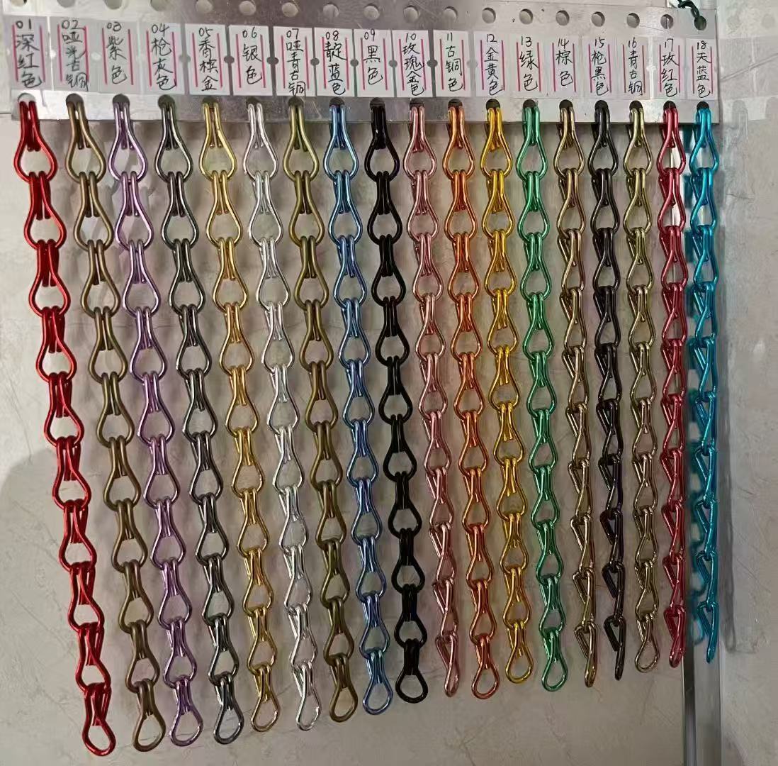 restaurant room divider decorative Aluminium Mesh Fabric Link Door shower wire mesh Netting coil drapery metal chain curtain