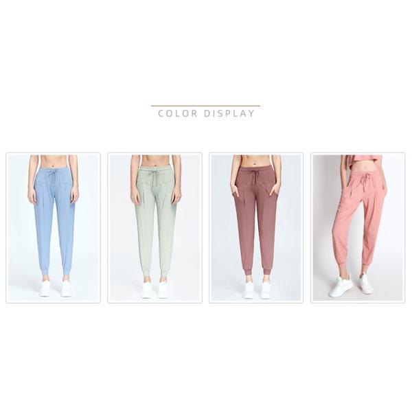 Дамы Joggers разминки женщин эластичной резиновой ленты BSCI отслеживают брюки для спортзала 190g