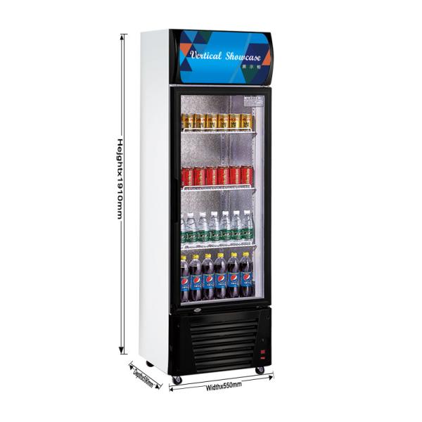 395W Stainless Steel Beverage Display Cooler for Commercial Beverage Chilling at 0~10.C