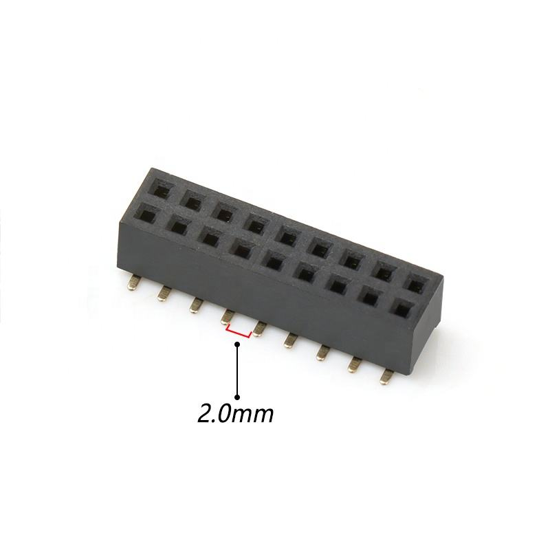 2.0mm Pitch SMT 2*9Pin Double Rows Female Header Connector