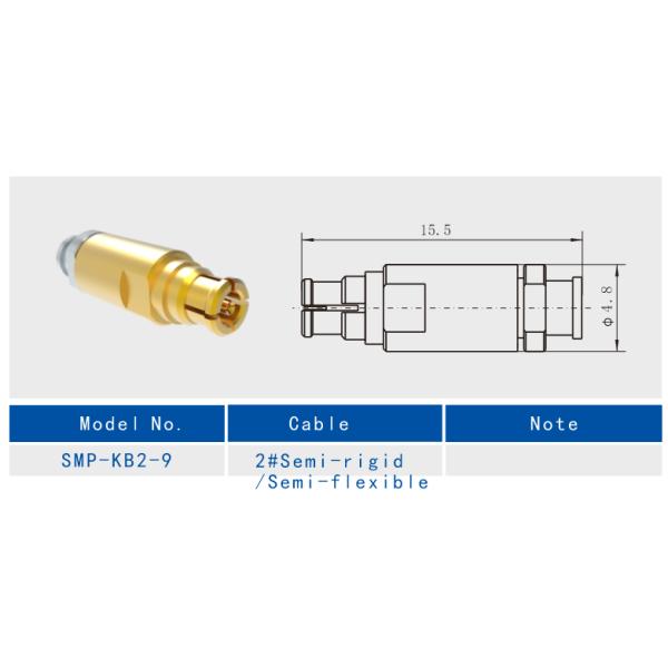 Прямая женская SMP RF соединитель латуни позолоченный 50 Ом