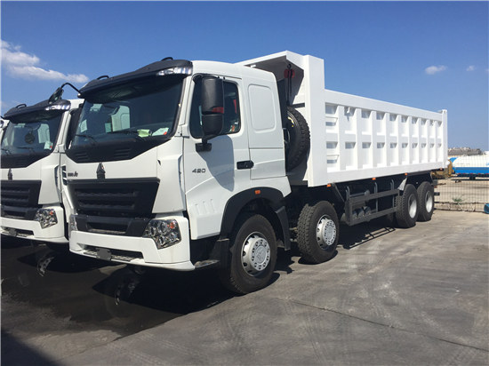 Euro 2 Howo 8x4 12 Wheels Sand Tipper Truck / 40 Ton Dump Truck