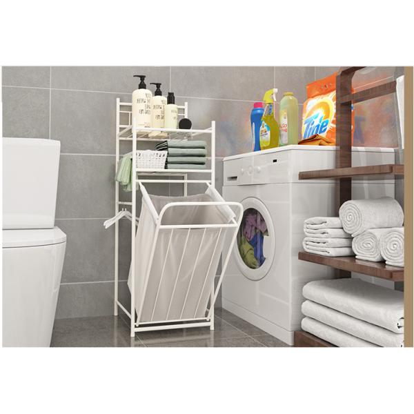 Detachable W35.5cm Steel Laundry Basket for Bathroom