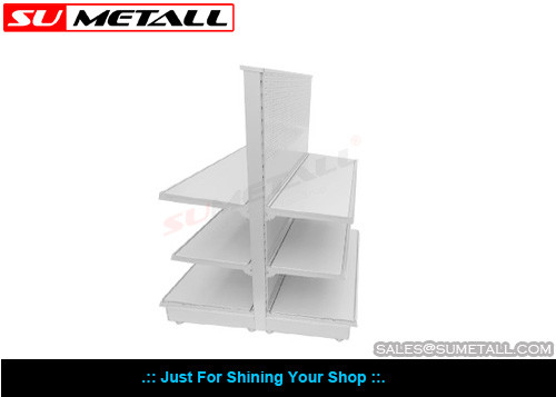 Euro Style Supermarket / Grocery Store Display Racks With Perforated Peg Panel
