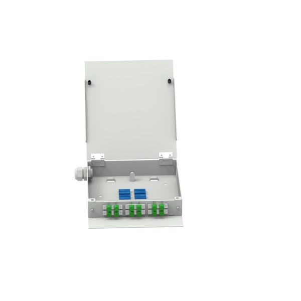 Caixa de terminais FTTH de fibra óptica de aço laminado a frio de 12 núcleos FC APC para rede ODN