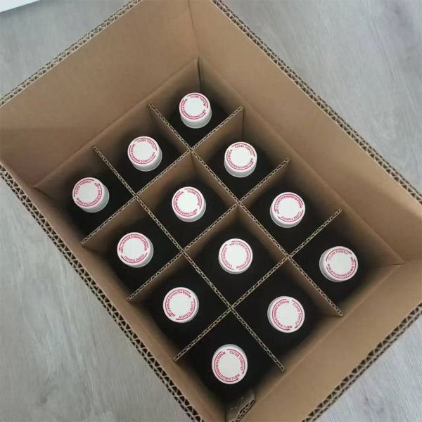500ml 16oz Empty Plastic Bottle Quagen Blue Pink Label Crc Cap Sealed for Lean Cough Syrup 12 Pieces Outer Carton