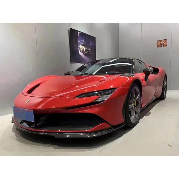 Pour la Ferrari SF90 Kit de carrosserie en fibre de carbone sèche SF90 RH Style Carrosserie en fibre de carbone à l'avant du diffuseur de lèvres Spoiler côté jupe