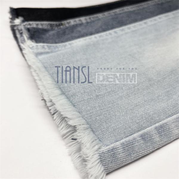 9.6 Oz Indigo Blue Black Denim Jeans Fabric Material Primary Fiber Super Soft Yarn