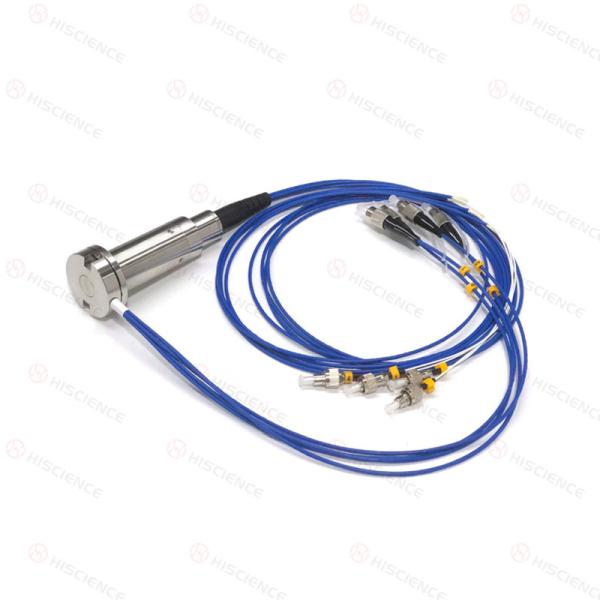 2 - 7 Circuits Fiber Optic Slip Rings IP60 With Stainless Steel Housing Material