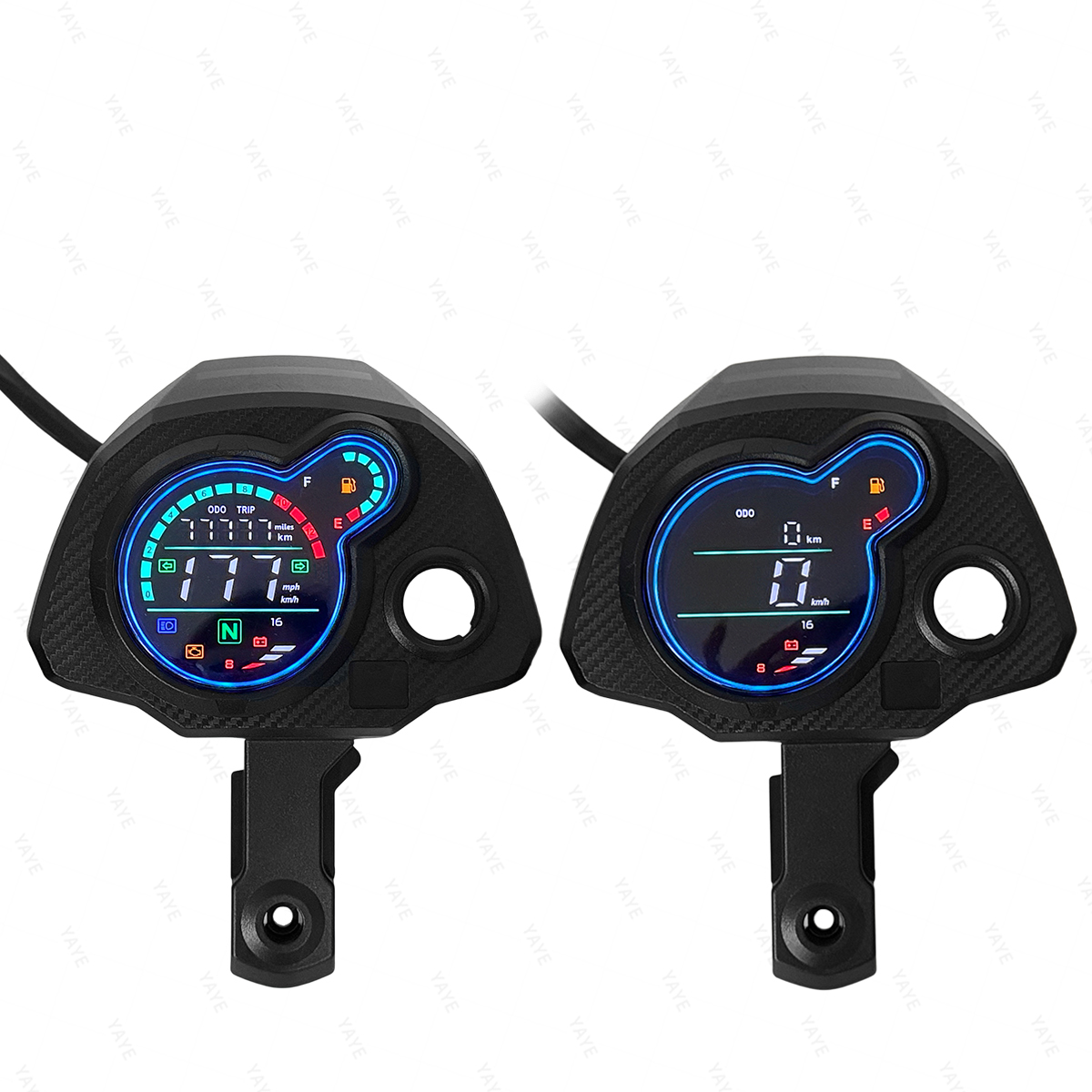 Digital speedometer with LCD display for Honda Navi 110 motorcycles, featuring total mileage, voltage display, oil level detection, and turn signal indicators.