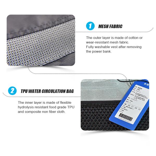 Холодный жилет для рыбалки на открытом воздухе с холодильником водяного цикла и регулярной длиной