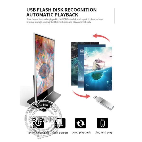 Android Wifi Ads Management Software Lcd Digital Signage Kiosk 75 Inch