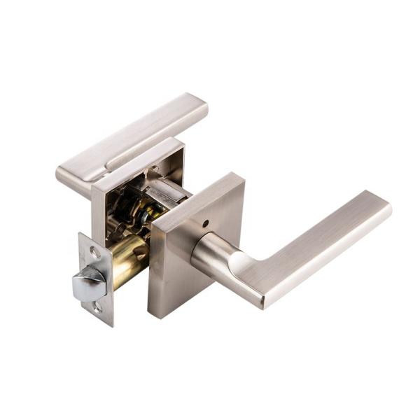 Cylinder Zinc Alloy Bedroom Bathroom Interior Metal Door Lock Security Privacy Keyless Lever Handle Lock Set