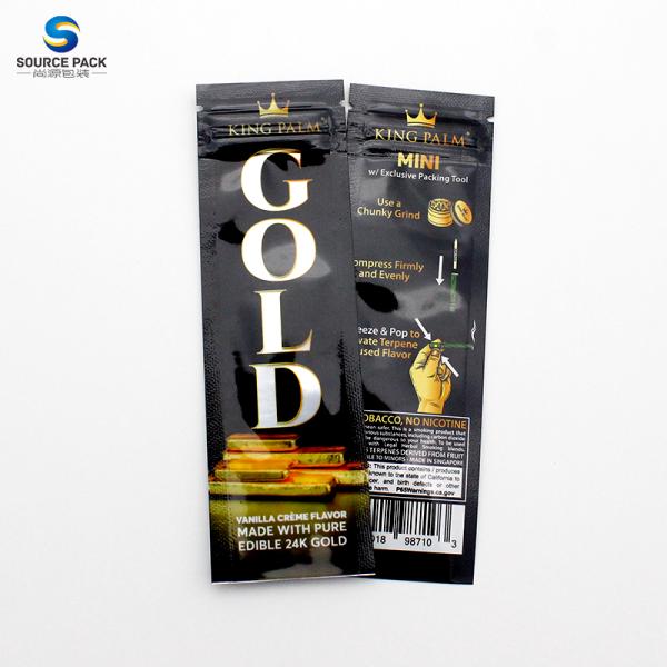 3 Side Seal Custom Cigar Packaging Mylar Bags Plastic Zipper Pack