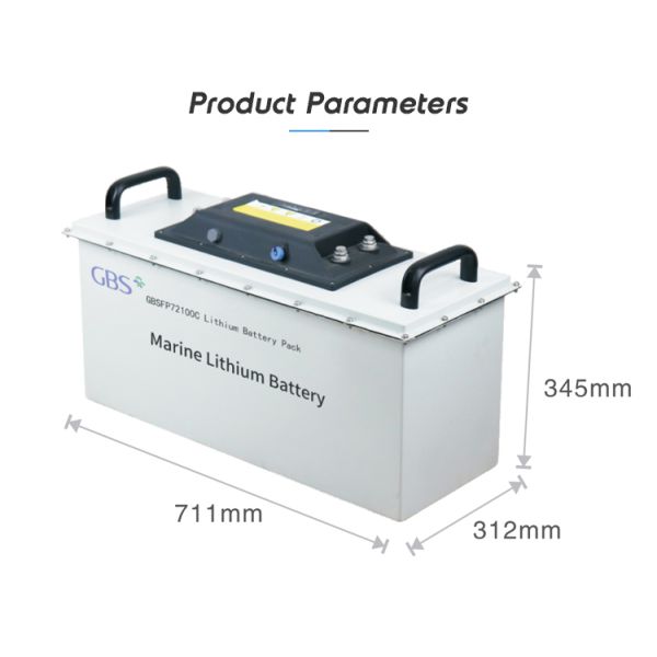 GBS Lifepo4 200Ah Boat Battery IP67 Waterproof Liquid with 3000 Cycles and -20~65C Operating Temp GBSFP72100C 7.68KW