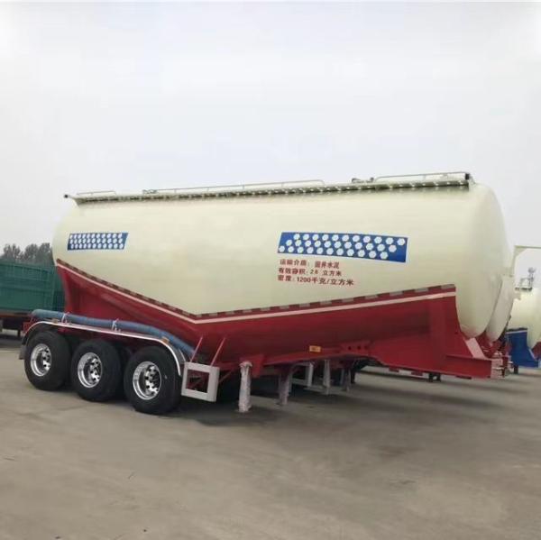 Self-dumping 30-60 CBM Bulk Cement/Fly Ash/Flour/Powder Material Transport Tank Truck Semi Trailer