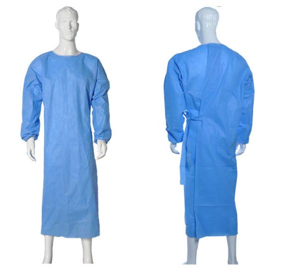 Isolation Disposable Medical Gowns , Disposable Plastic Gowns PP Material