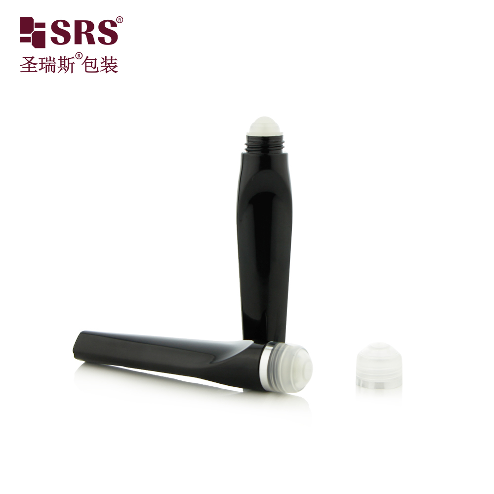 12ml  PETG Roll On Bottle Curved Body Empty Container for Eye Serum Essential Oil