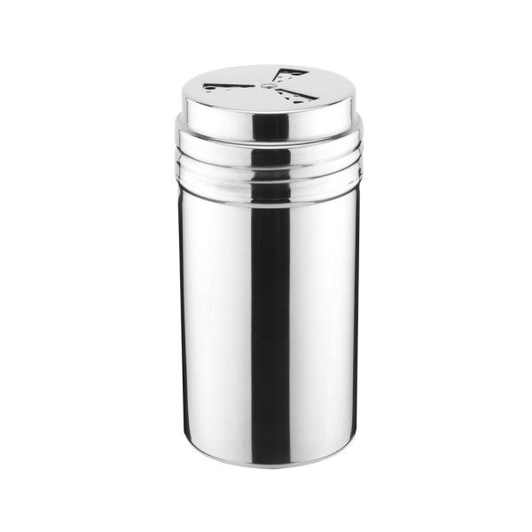 #304 Stainless Steel Salt and Pepper Shaker Porcelain Dinnerware Sets Condiment Pots with Lid 1.5 - 2.5mm Holes