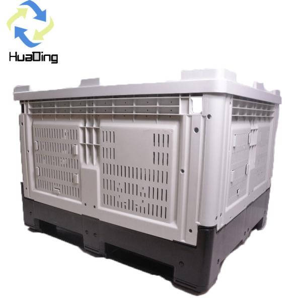 Wholesale large bulk storage box pallet  foldable plastic pallet box for fruits and vegetables
