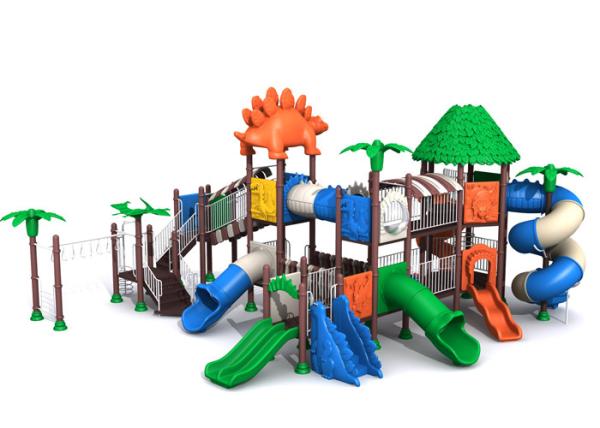 Empty Place Kids Outdoor Play Structure / Toddler Outside Play Set With Huge Slide